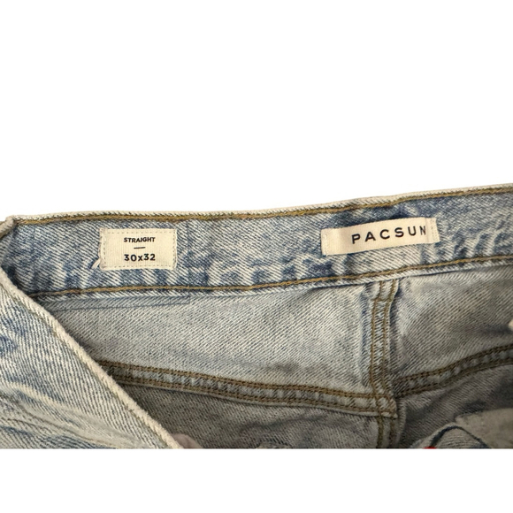 PacSun Men’s Light Indigo Straight Jeans Sz 30x32​​ - Picture 3 of 9
